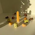 Summer Mandala Crystal Set | Yellow Calcite Tower, Serpentine, Bumblebee Jasper & Red Quartz | Solar Energy Crystal Grid Kit